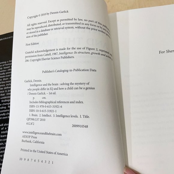 Intelligence &  the Brain How a Child Can be a Genius Garlick, Dennis Ph.D. - Picture 3 of 10
